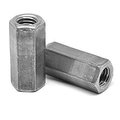 Newport Fasteners Coupling Nut, #1-8, Steel, Grade A, Plain, 2-3/4 in Lg, 1-3/8 in Hex Wd 315617-BR-80